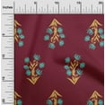 thumbnail image 2 of oneOone Georgette Viscose Teal Blue Fabric Block Print Craft Projects Decor Fabric Printed By The Yard 42 Inch Wide, 2 of 4