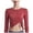 Brick Red, variant on Women's Ribbed Knit T Shirt Drawstring Side Ruch Long Sleeve Slim Crop top (Black, XXL)
