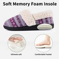 thumbnail image 4 of Litfun Women's Memory Foam House Shoes Warm Comfy Fuzzy House Slippers with Knit Fleece Lined, Purple, 9-10.5, 4 of 8