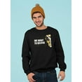 thumbnail image 2 of We Want To Believe Alien Quote Sweatshirt Men -Image by Shutterstock, Male x-Large, 2 of 4