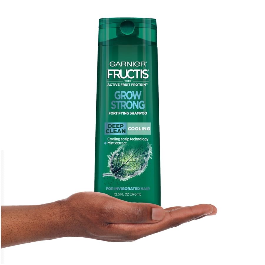 Vermaken plotseling ontrouw Garnier Fructis Grow Strong Fortifying Shampoo with Mint Extract, 12.5 fl  oz - Walmart.com