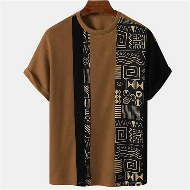 Camisa a rayas Vintage para hombre, camiseta informal de manga corta, jersey de estilo Simple, sudadera de gran tamaño, Tops sueltos, Verano