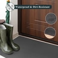 thumbnail image 4 of Tapis de Porte avant Intérieur Extérieur, Tapis d'Entrée Imperméable à Profil Bas pour Porte Arrière, Tapis en PVC Doux Aspect Cuir pour Entrée, Facile à Nettoyer et Résistant aux Taches, Gris Foncé, 15.7x11.8 Pouces, 4 of 4