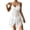 White, variant on Staron Women's Bikini Swimsuit Backless Off-Shoulder Solid Color High Cut Bathing Suit with Removable Padded Bra for Beach Vacation Pool Party, White M
