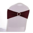 thumbnail image 1 of MDS Pack of 75 Spandex Chair Sashes Bow Ties With Buckle for Wedding - Burgundy, 1 of 6
