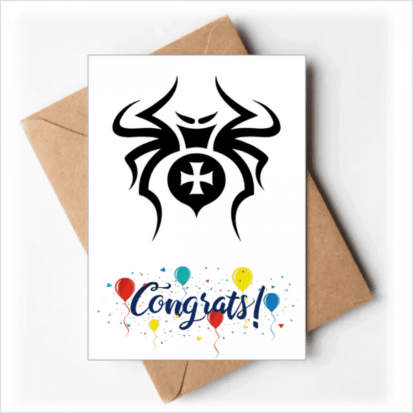 Insecte Noir Motif Araignée Illustration Cartes de Mariage Félicitations Enveloppes de Voeux