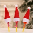 thumbnail image 5 of 12 Pcs Mini Santa Hats- Christmas Lollipop Hat for Crafts- Mini Santa Claus Hat Wine Bottles Cover for Christmas Silverware Holders Table Dinner Decorations, 5 of 9