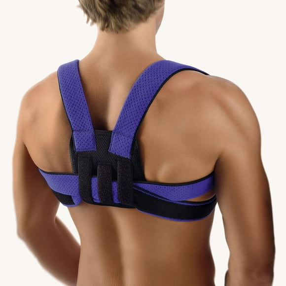 Bort 104600 Stabilofix Shoulder Posture Corrector Brace | Upper Back Straightener to Fix Hunched, Rounded or Stooped Shoulders, Forward Head and Blue- One Size Fits Most