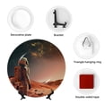 thumbnail image 4 of Easygdp Astronaut On Mars A Bone China Decorative Plate Ceramic Dinner Plates Art Crafts with Display Stand-7in, 4 of 6