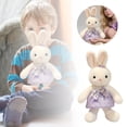 thumbnail image 2 of Gytml Bunny Stuffed Animal Plush Toys, 12In Easter Plush Bunny Soft Cuddly Toy Cute Rabbit Plush Toy Wearing Purple Dress For Girls Boys Bedroom Purple-A, 2 of 5