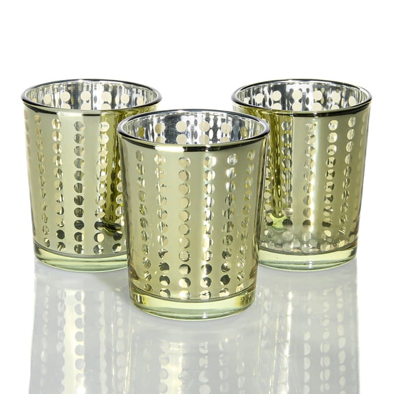 Richland Gold Dotted Glass Holder – Small Set of 72