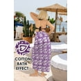 thumbnail image 2 of LA LEELA Women's High Waist Tie Sarongs Long Cover Ups One Size Violet, Heart, 2 of 5