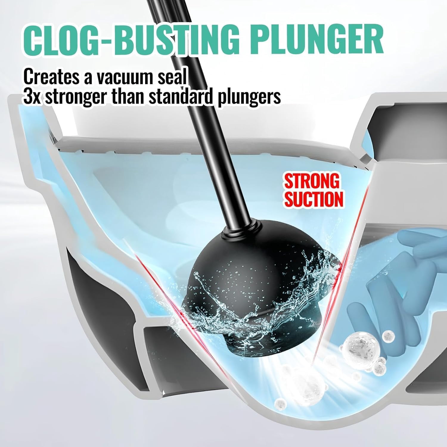 2 Pack 4 In 1 Toilet Brush And Plunger Set With Crevice Cleaning  Extra Long Handle Plungers For Bathroom Accessories Holder Black