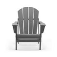 thumbnail image 3 of Outdoor Folding Poly Adirondack Chair (Set of 2), Gray, 3 of 7