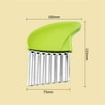 thumbnail image 5 of Crinkle Cutter, Casewin Wavy Knife for Vegetable, Great Crinkle Cutter for Veggies, Stainless Steel Blade, Green, 5 of 5