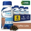 Ensure Original Meal Replacement Nutrition Shake, Coffee Latte, 8 fl oz, 6 Count