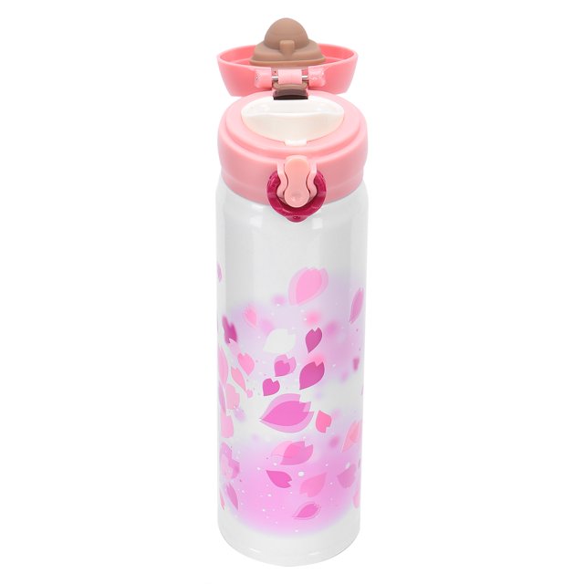 Vacuum Bottle, Vacuum-Insulated Cup Non-slip Anti-dumping Convenient Delicate For Gym For Daily Life For Reading For Cycling For Driving ANGGREK Flores de cerezo