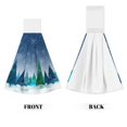 thumbnail image 2 of Kdxio Christmas Trees Hand Towel with Loop Hanging Towel Absorbent Tie Towels for Kitchen Tea Bar Bathroom Decor, 2 of 7