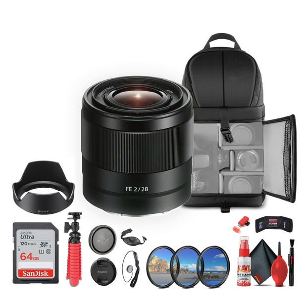 Lente Sony FE 28 mm f/2 (SEL28F20) para montura E de fotograma completo