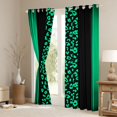 thumbnail image 3 of Homewish Cheetah Leopard Print Black Out Curtains, Chic Cartoon Polkadot Curtains Pack of 2 (42x63 Each), Black Green Stripes Ombre Bedroom Curtains, Blackout Curtains Home Decor, 3 of 6