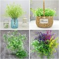 thumbnail image 6 of Artificial Shrubs Bushes 4 Pack Fake Outdoor UV Resistant Plants Flowers, Faux Plastic Bell Leaves Greenery for Indoor Outside Hanging Planter Home Office Wedding Farmhouse Decor(White), 6 of 7