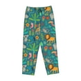 thumbnail image 4 of Goofa Jungle Animals Printed Soft Pajama Pants for Women, Wide Leg Comfy Casual Lounge Yoga Pants-Small, 4 of 9