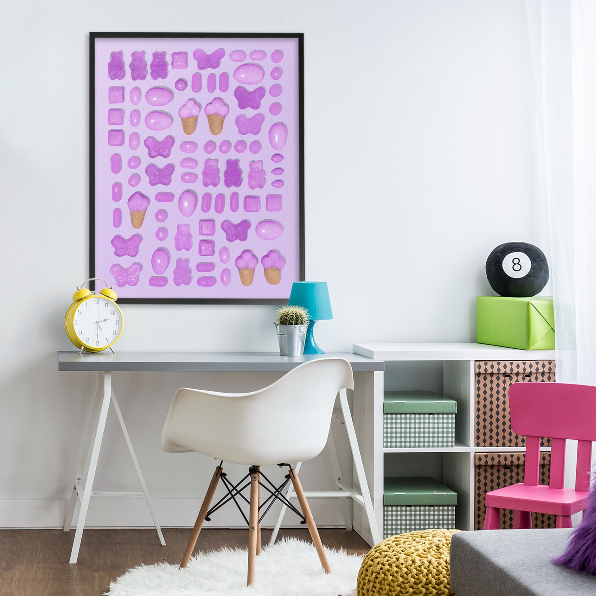Stupell Industries Lilac Purple Toned Candies Black Framed Giclee Art, design by LISH Creative