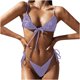 thumbnail image 1 of Bikini de vendaje sexy para mujer, conjunto de pliegues en el pecho, conjunto de traje de baño dividido de dos piezas, sujetador, traje de baño, ropa de playa Fridja  nalpqowj61764, 1 of 1