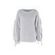 thumbnail image 5 of VISgogo Suéter de talla grande para mujer, suéter de punto con flecos de cuello redondo de manga larga de color sólido informal VISgogo moda, 5 of 6
