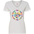 thumbnail image 3 of Inktastic Autism Spectrum Awareness Handprint Heart Women's V-Neck T-Shirt, 3 of 5
