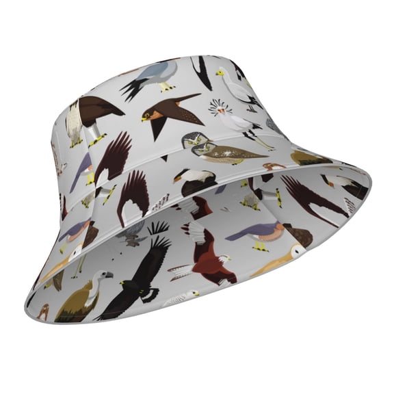 Kdxio Reflective Bucket Hat - Animal Bird Print Bucket Hat for Men,Women