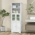 thumbnail image 3 of Giantex Tall Bathroom Storage Cabinet, Pantry Cabinet Cupboard, Floor Standing Storage Cabinet for Living Room, Kitchen, White, 3 of 8