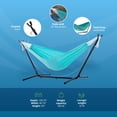 thumbnail image 3 of Vivere Double Sunbrella Hammock with Steel Stand and Carry Bag, 9 Foot, Aruba, 3 of 7