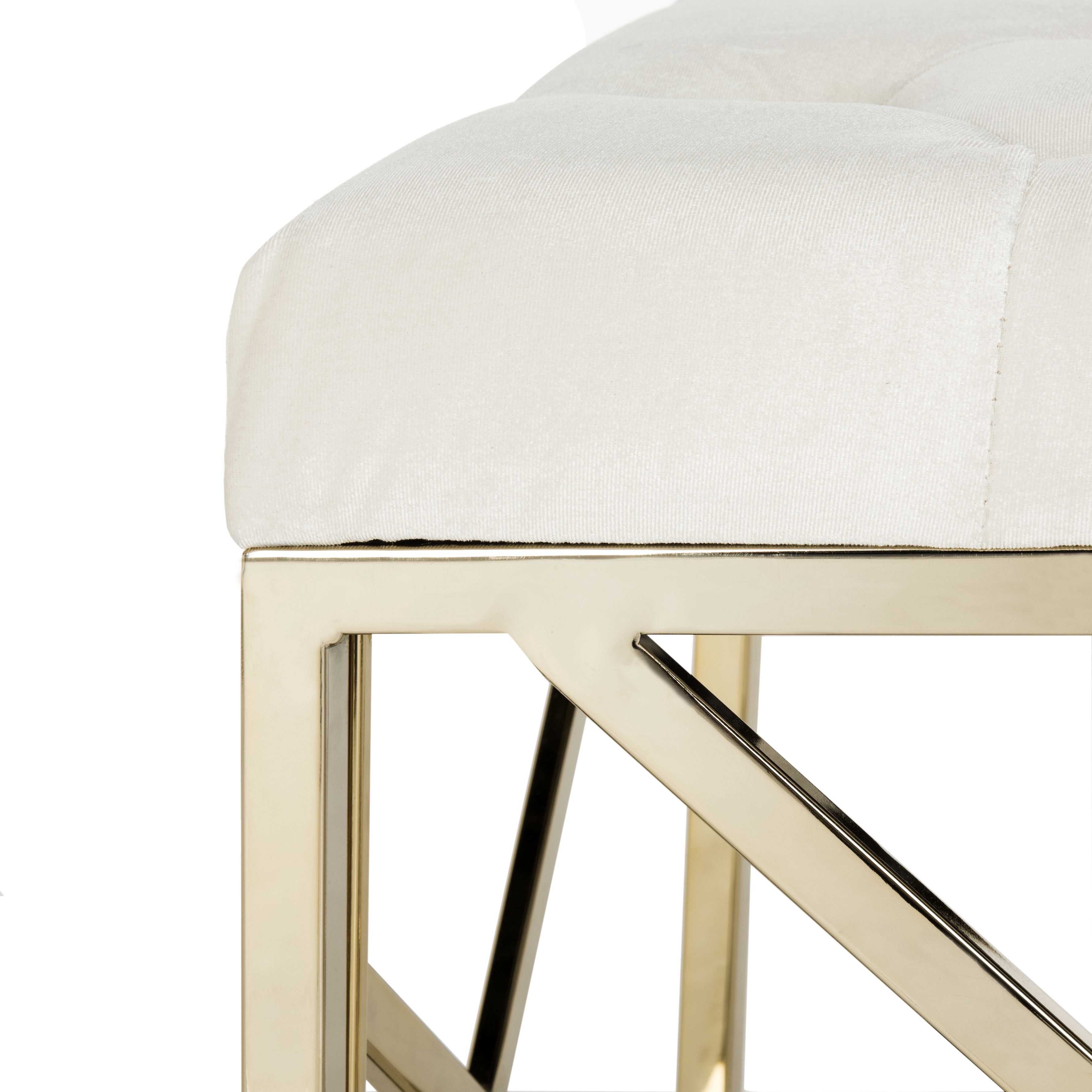 Safavieh Farah Modern Glam Rectangular Tufted Bench