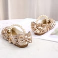 thumbnail image 7 of Fozruso Girls' Bow Flat Shoes For Little Girls Casual Party Dress Shoes With Durable Sole And Comfort Fit,Sizes 10 Little Kid 3.5-4 Years(Gold), 7 of 7
