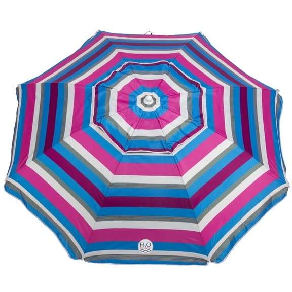 Rio Beach 7 x 7 x 7 ft Multi Beach Umbrella With Sand Anchor