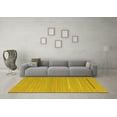 thumbnail image 3 of Ahgly Company Indoor Round Abstract Yellow Contemporary Area Rugs, 5' Round, 3 of 4