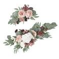 thumbnail image 3 of Guirnalda de flores artificiales decorativa para mesa de fiesta, decoración de ceremonia 2 Blanco Rosa Púrpura, 3 of 9