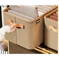 thumbnail image 4 of BCZHQQ Closet Clothes Organizer with Handle, Fabric Storage Box with Steel Frame Stackable Shelf Storage Baskets Foldable Wardrobe Storage Box for Clothes Toys Sheets Books Storage Bin, 4 of 7