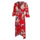 thumbnail image 5 of Vestido largo floral Zulema para mujer Rojo XL, 5 of 8