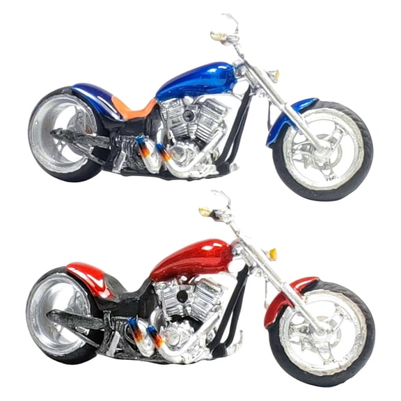 2x 1/64 Pintadas De Diorama Modelo De Motocicleta Para Decoración De Escenas De Sunnimix  motocicleta en miniatura