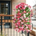 thumbnail image 6 of YiJuHui 1pcs Simulated Rose Artificial Flower Wall Decor Hanging Basket with 12 Vines for Living Room Bedroom Patio Balcony Home Garden Decoration, 6 of 6