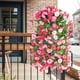 thumbnail image 4 of Cestas Colgantes con Flores Artificiales para Plantas Al Aire Libre, Vides de Rosa Simuladas 85 cm Decoración Montada en la Pared, Techo Y Bloqueo de Conductos Cestas Colgantes de Plástico para Planta, 4 of 6