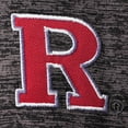 thumbnail image 3 of Men's Colosseum Heathered Black Rutgers Scarlet Knights Down Swing Raglan Polo, 3 of 4