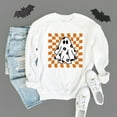 thumbnail image 3 of Checkered Flower Ghost | Sweatshirt, 3 of 4