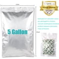 thumbnail image 2 of czcpp-5 Gallon Mylar Bags with Oxygen Absorbers 2500cc and Labels- 17"x27" Extra Thick 6 Mil Each Side - Zipper Resealable Bags - Mylar Bags for Food Storage (10 Pcs), 2 of 4
