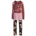 thumbnail image 2 of Big Girl 4 Pieces Hoodie Jacket Tank Top Legging Floral Holiday Girls Pant Set Rose 8 JKS 2099 BNY Corner, 2 of 5