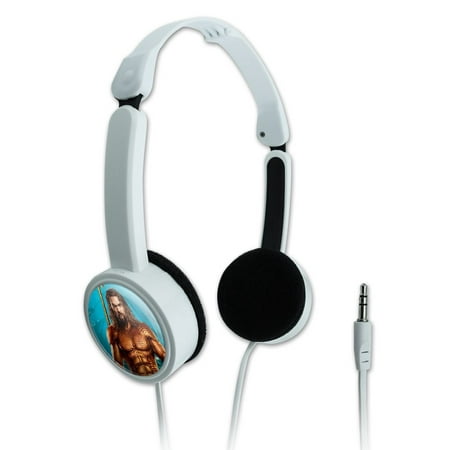 Aquaman Movie Jason Mamoa Full Costume Novelty Travel Portable On-Ear Foldable Headphones