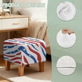 thumbnail image 7 of SCRAWLGOD American Flag Zebra Print Ottoman Slipcovers Stretch Footrest Stool Coversed Ottoman Cover for Foot Stool Furniture Protector with Elastic Bottom Washable, 7 of 7