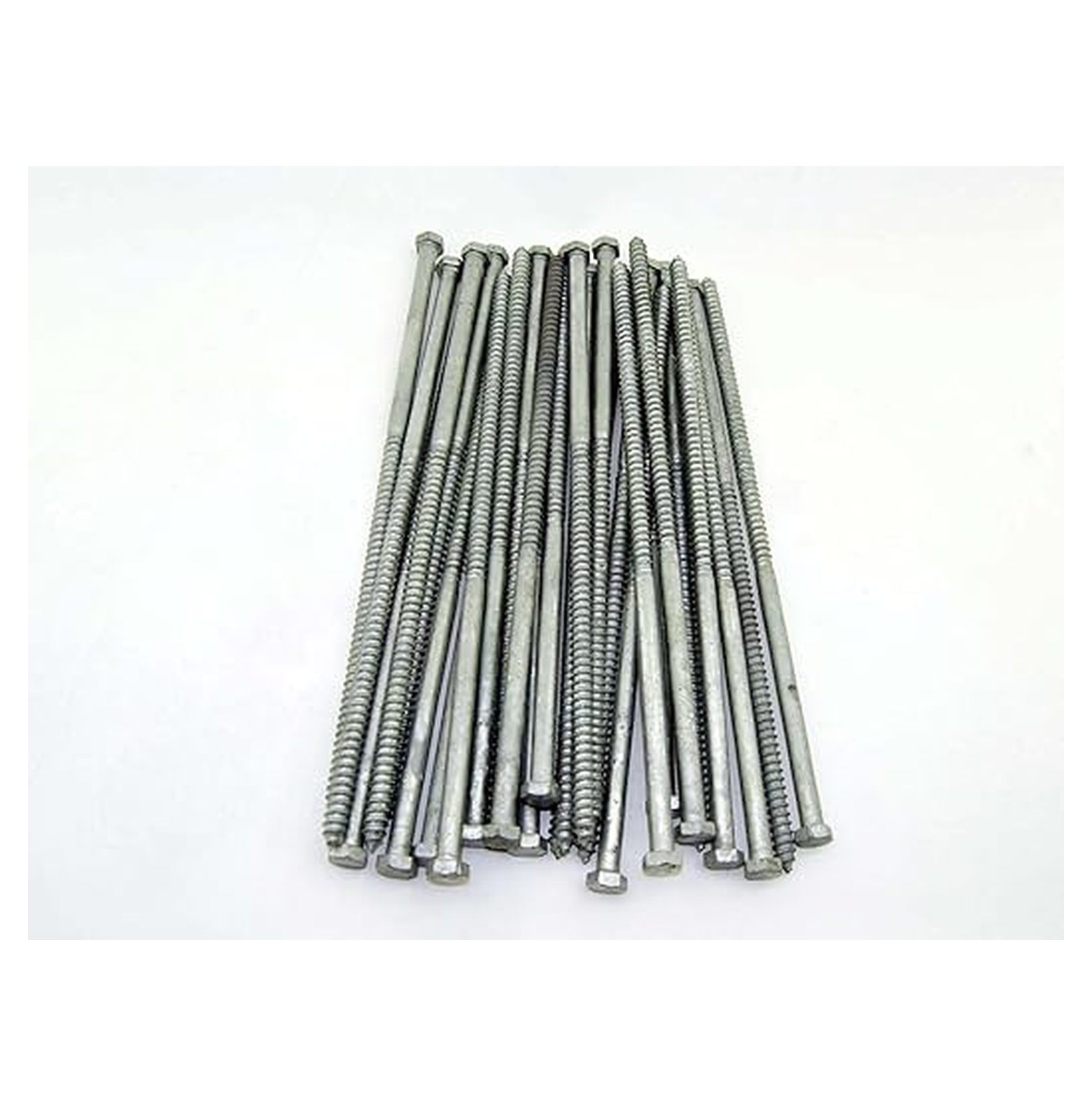 (30) Galvanized Hex Head 3/8 x 12 Lag Bolts Wood Screws